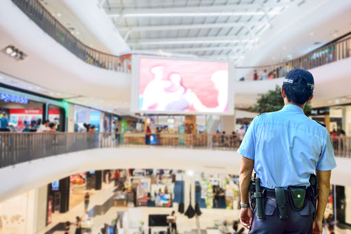 Retail and shopping mall security guard services