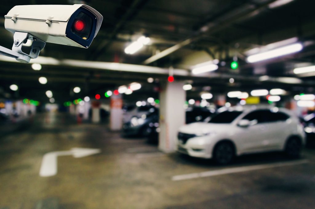 Parking lot security surveillance camera